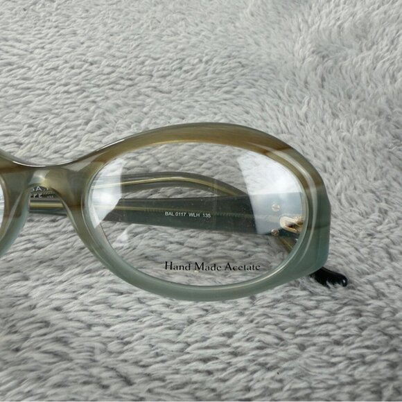 Balenciaga Paris NWT Women Cat Eye Green Glasses Non Prescription BAL 0117 Italy - Picture 11 of 16